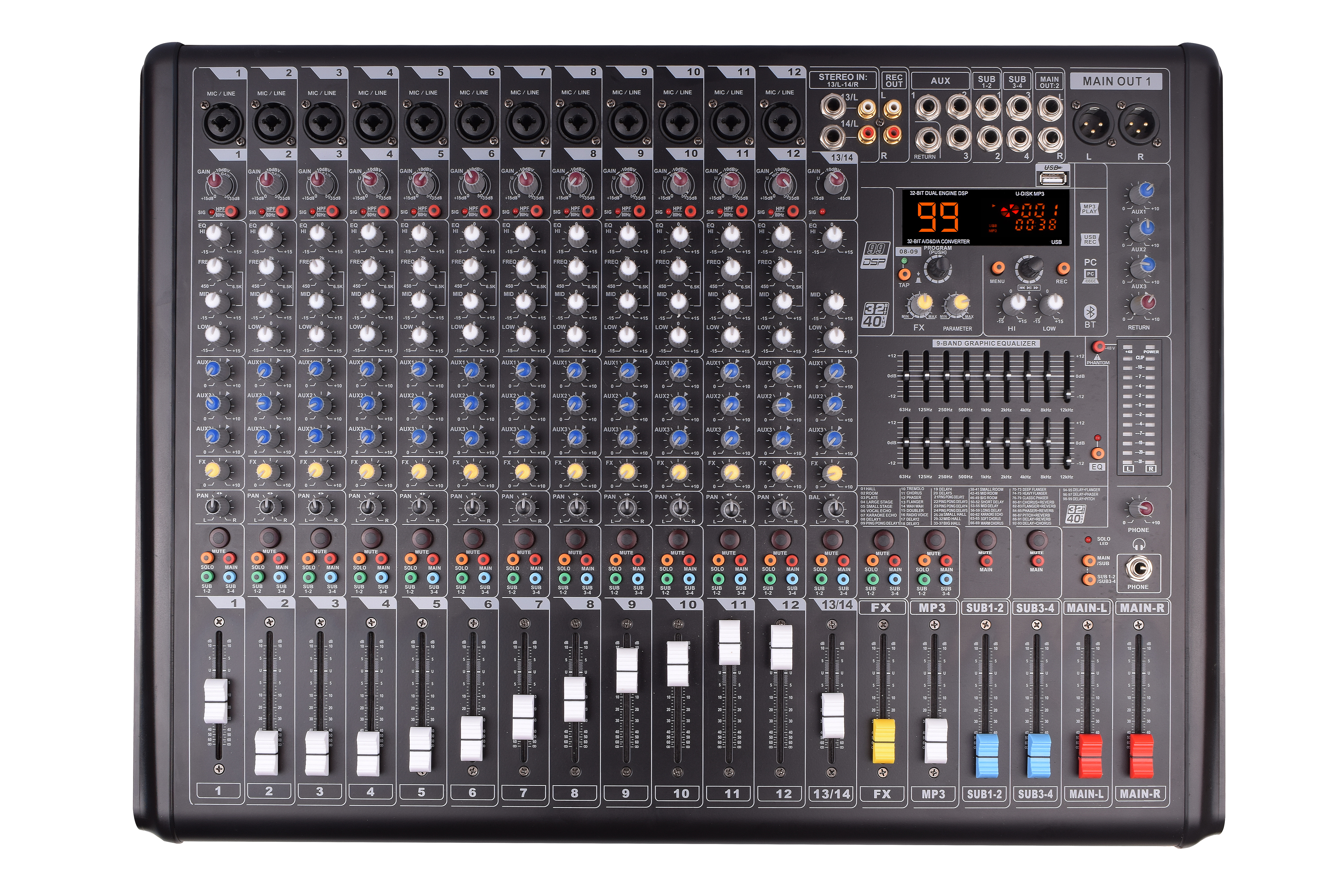 mezclador de audio de sonido