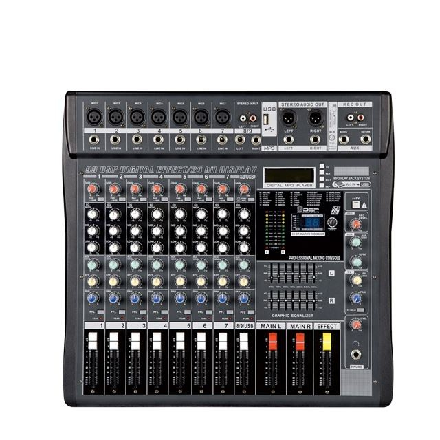 Consola de dj de interfaz de audio USB mezclador de karaoke de alta calidad
