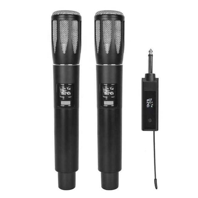 Sistema de micrófono inalámbrico recargable Universal Uhf Karaoke micrófono de enseñanza a altavoz micrófono dinámico 20hz-20khz 115DB