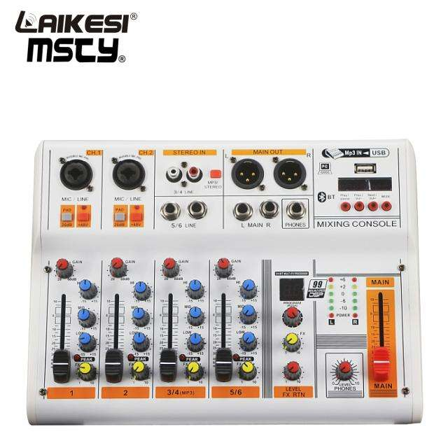 Mezclador de audio USB de consola mezcladora de sonido de 4 canales Mini de alta calidad