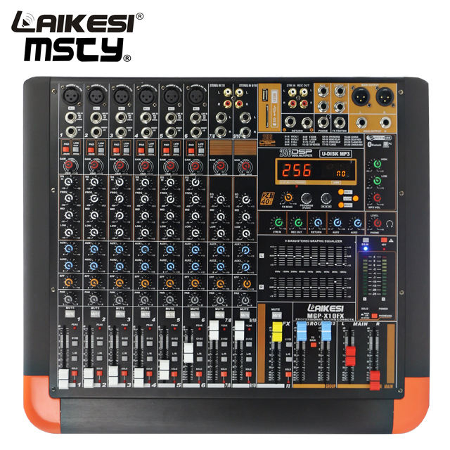 Mezclador de eco digital profesional con mezclador de audio 256dsp