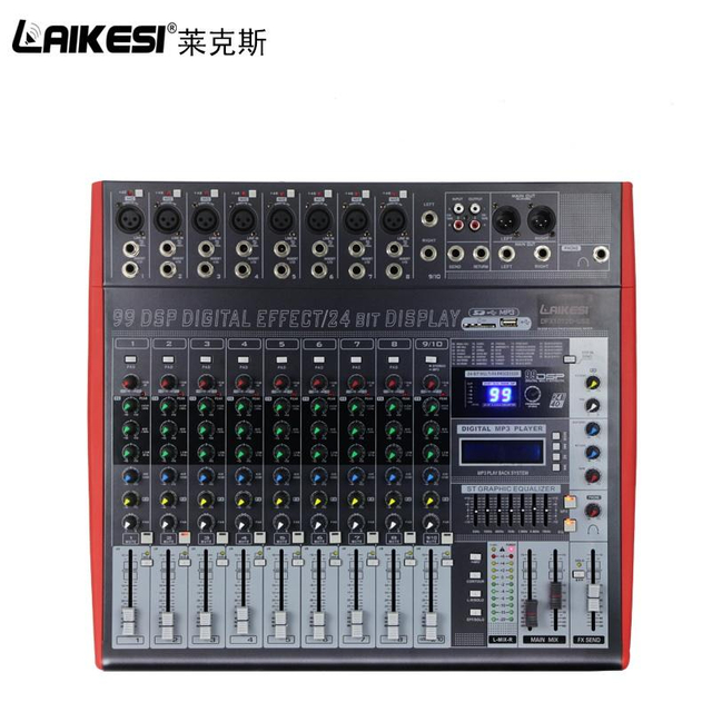 Mezclador de controlador de DJ de AUDIO LAIKESI con sonido de mezclador de estudio Digital 99 DSP
