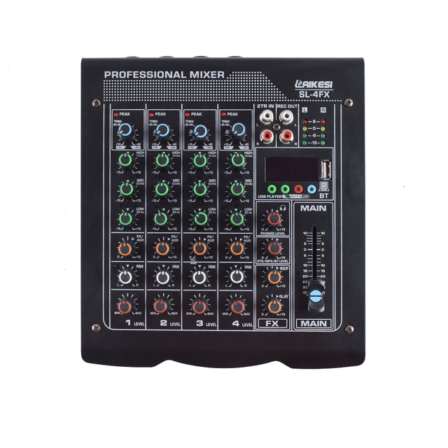 Mini mezclador de audio de 4 canales