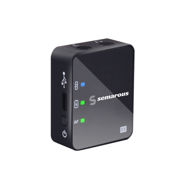 Micrófono de iluminación de 2,4G Micrófono de solapa inalámbrico para cámara DSLR Micrófono de entrevista de grabación de teléfono inteligente