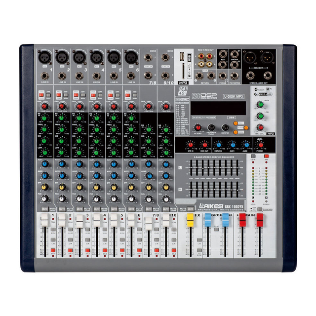 2016 nuevo mezclador de audio para escenario dj --audio mezclador GBX1002FX