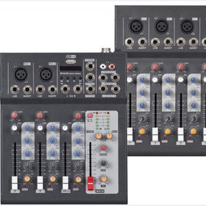 Mezclador de mesa de sonido pequeño de 4 canales mezclador de audio F4 Mixer