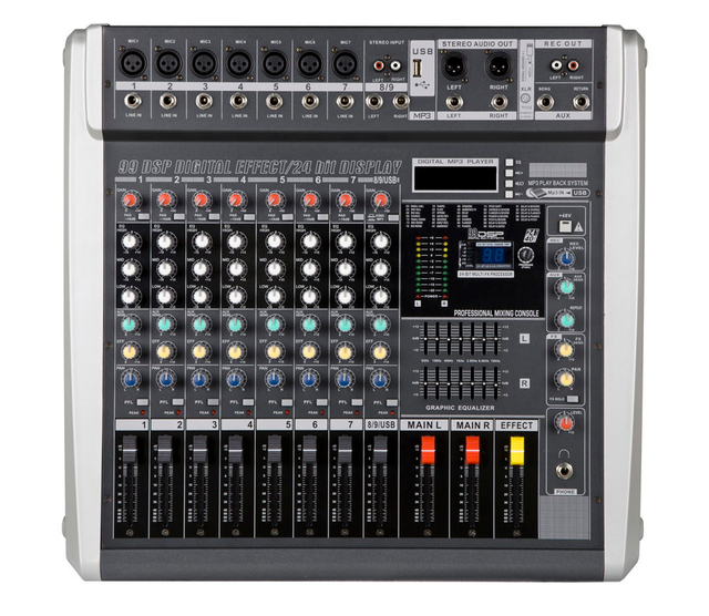 LAIKESI DMR800D 99 DSP dj consola de mezcla de audio con alimentación fantasma de 48v