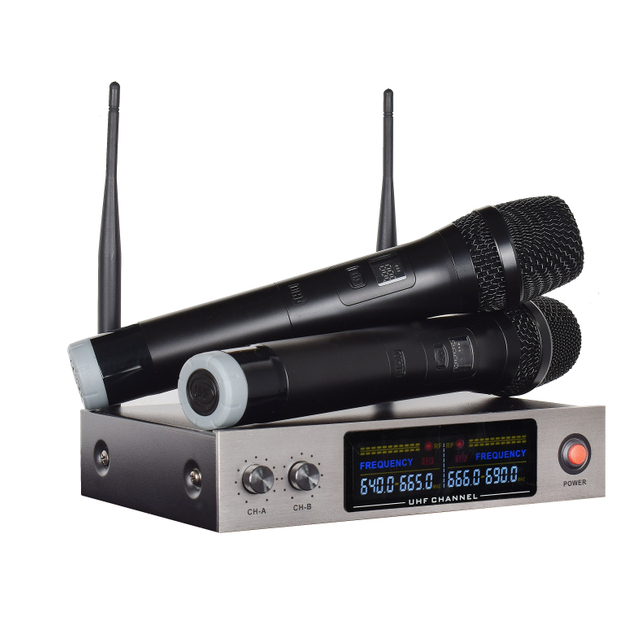 Micrófono inalámbrico de mano con modulación de frecuencia UHF profesional LK-U900