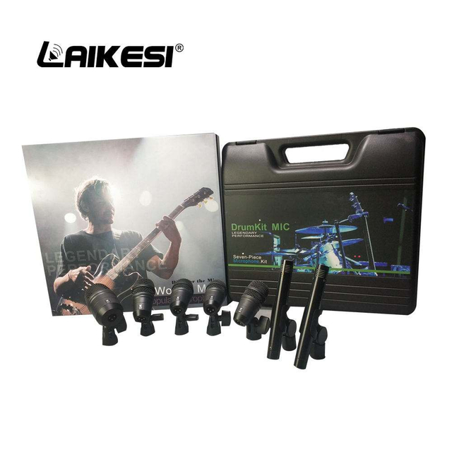 DMK-777 Stage Professional Drum Mic Kit Instrumento musical Micrófono 7pcs / set