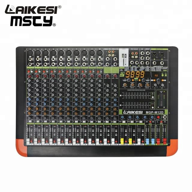 Consola mezcladora profesional de doble efecto con contacto inalámbrico y USB Power Mixer