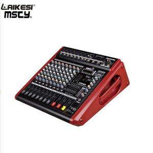Mezclador de música LAIKESI para altavoz dj mezclador controlador con amplificador de potencia